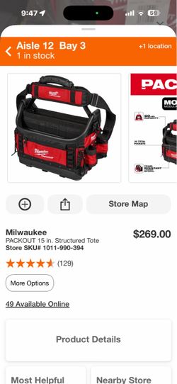 PACKOUT 15 in. Structured Tote brand new $170