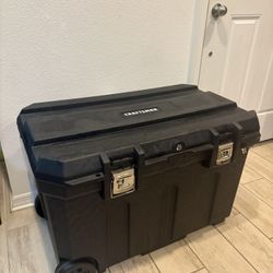 CRAFTSMAN 37-in W x 23-in H Black Plastic Wheeled Lockable Tool Box, 50-Gallon