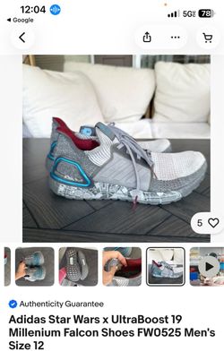 Adidas, Star Wars, MILLENNIUM FALCON, COLLECTOR, edition, NEW, SIZE 12, LOOK AT DETAILS, $129