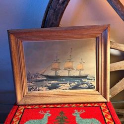 CUADRO ANTIGUO DE MADERA RED JACHET DE 1854