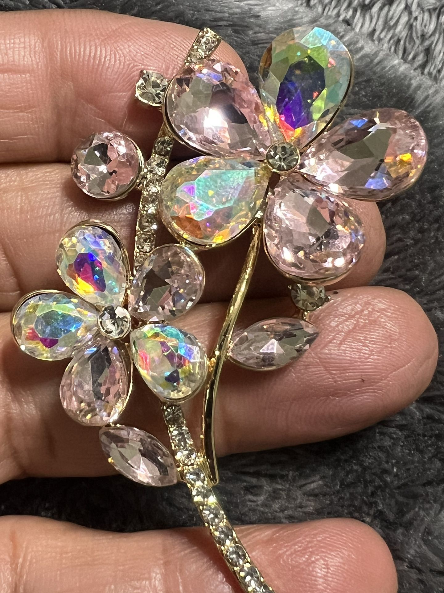 Firework Beauty Monet Crystal Pin Brooch