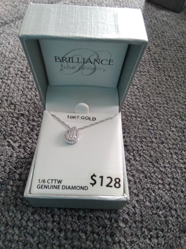 Real 10kt Gold Diamond Tested Necklace