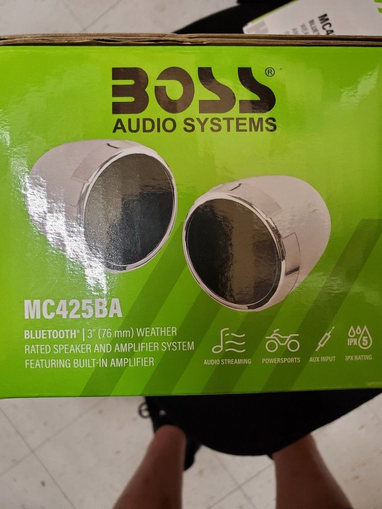BOSS AUDIO SYSTEM SPEAKER FOR MOTORCYCLE, FOURTRACK, POLARIS OR CAN AM WATER PROOF