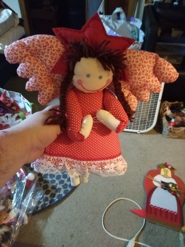 Vintage Cloth Angel Doll Decoration