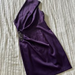 Purple One Shoulder Dress