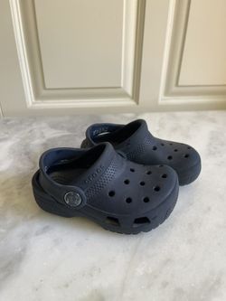 Toddler Crocs - Size 6 Navy Blue - Gently Used 