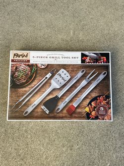 Brand New In Box Parini Grilling Collection 5-Piece Grill Tool Set