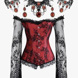 Vampire Halloween  Costume  Small Corset 
