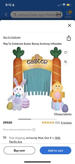 Easter Egg Hunt archway Inflatable Light up