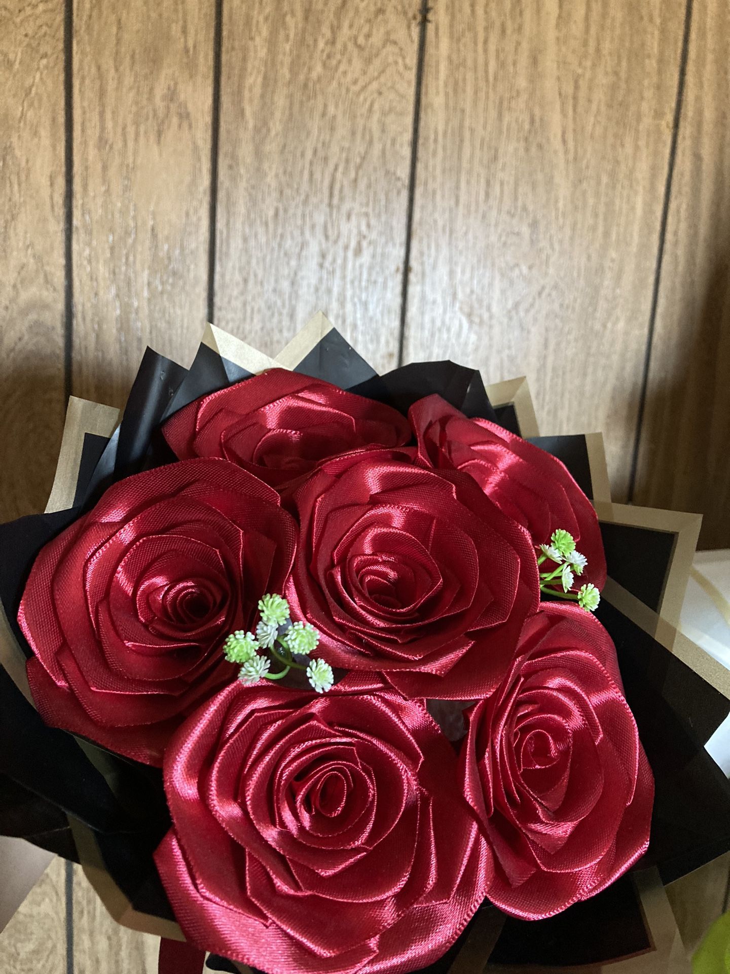 Roses bouquet Eternal rouses Ribbon rouses