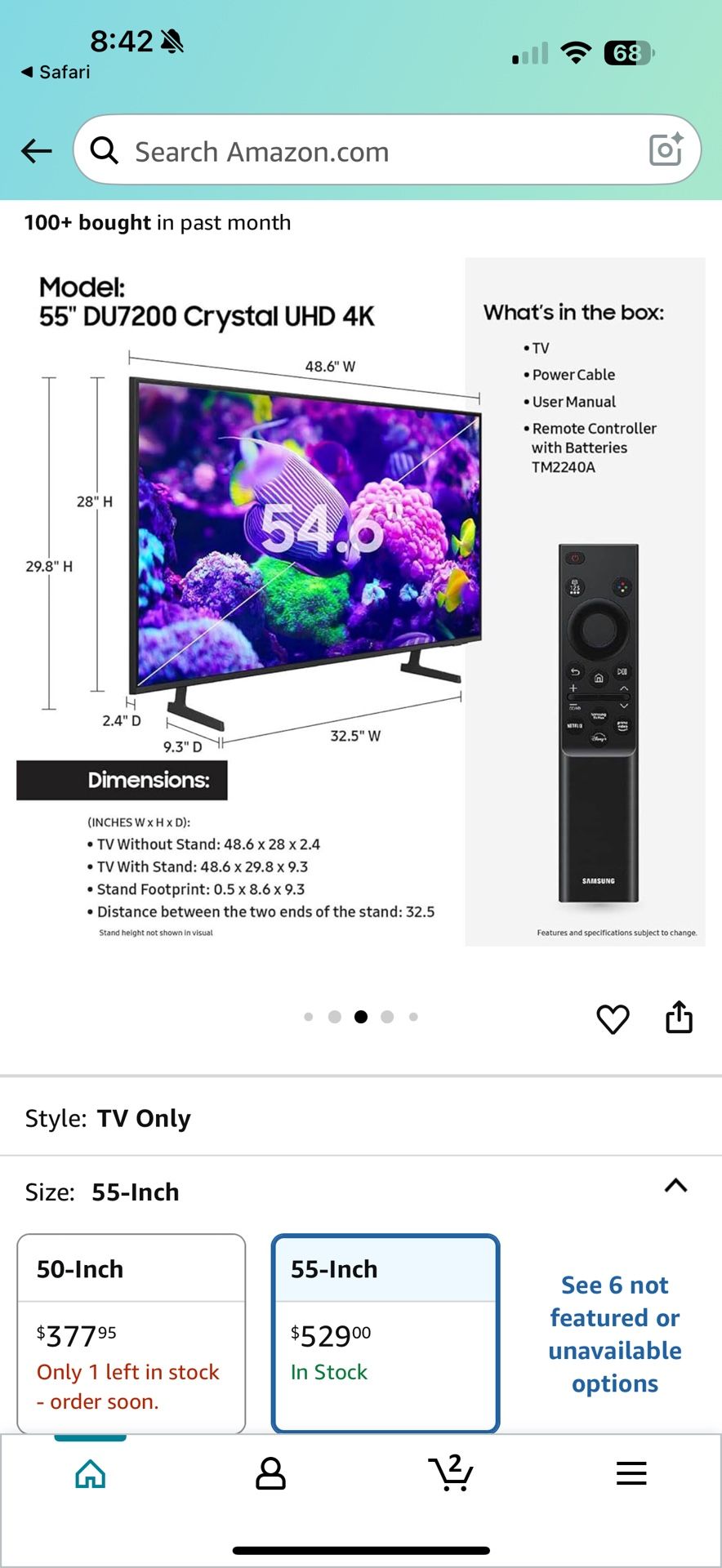 55in 4k Tv