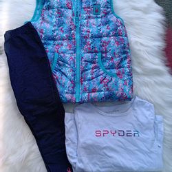 BRAND NEW SPYDER 3 Piece- Puffer Vest, Pants/Top Set- Size 5T