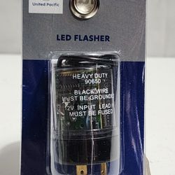United Pacific 90650 Heavy Duty 12-Volt LED Flasher, 2 Terminals, 2-Pin LED Flasher, 12V, 20amps, Plastic Body – 1 Unit