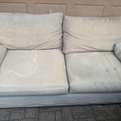 Beige Sleeper Sofa / Couch Bed