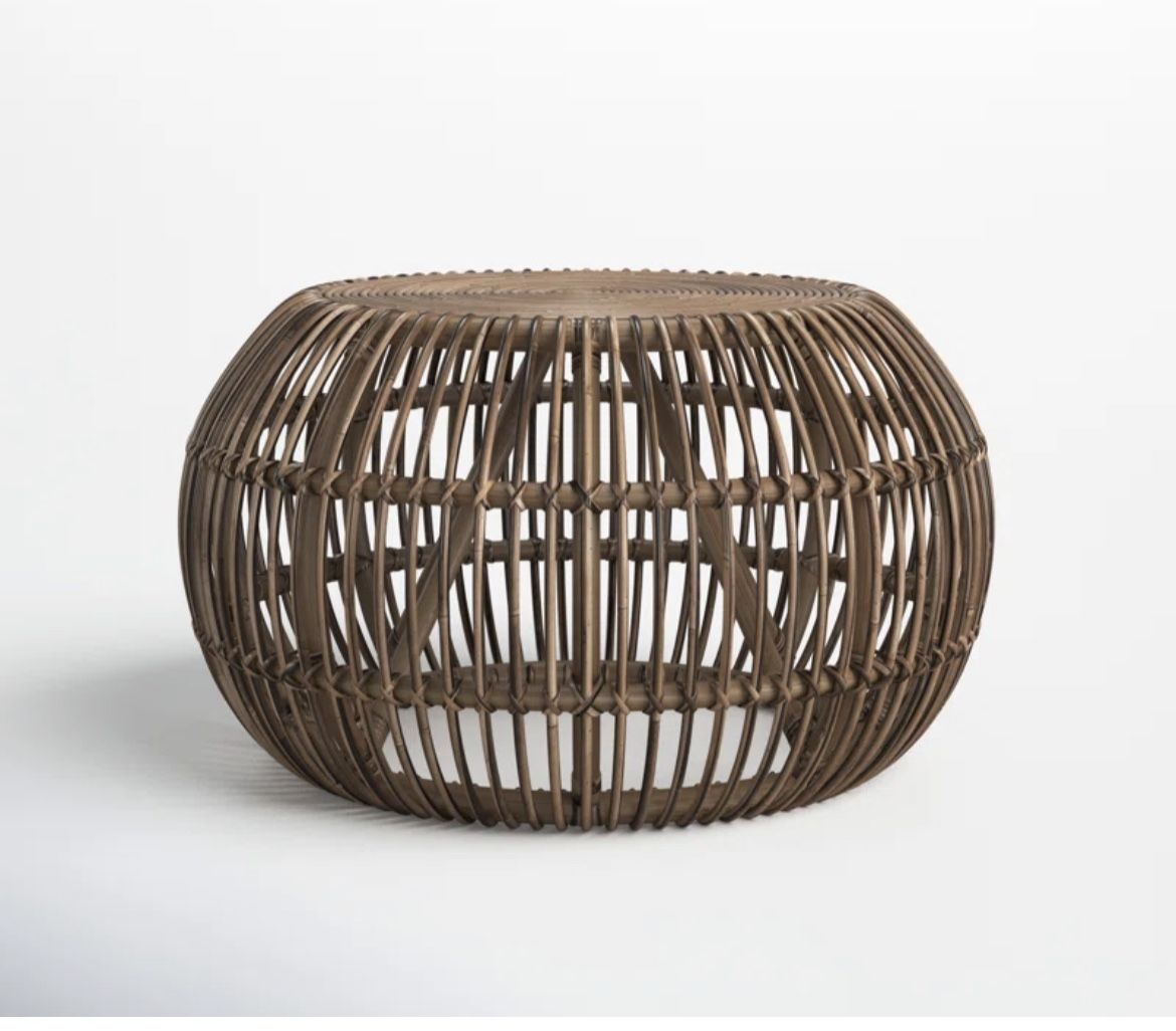 Ava Rattan/Wicker Drum Coffee Table By Joss & Main