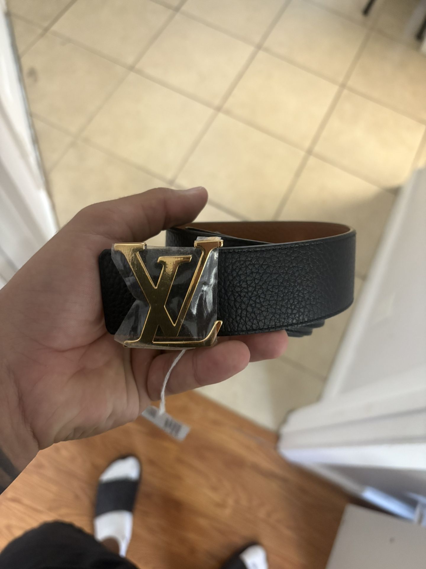 Black and Gold lv belt