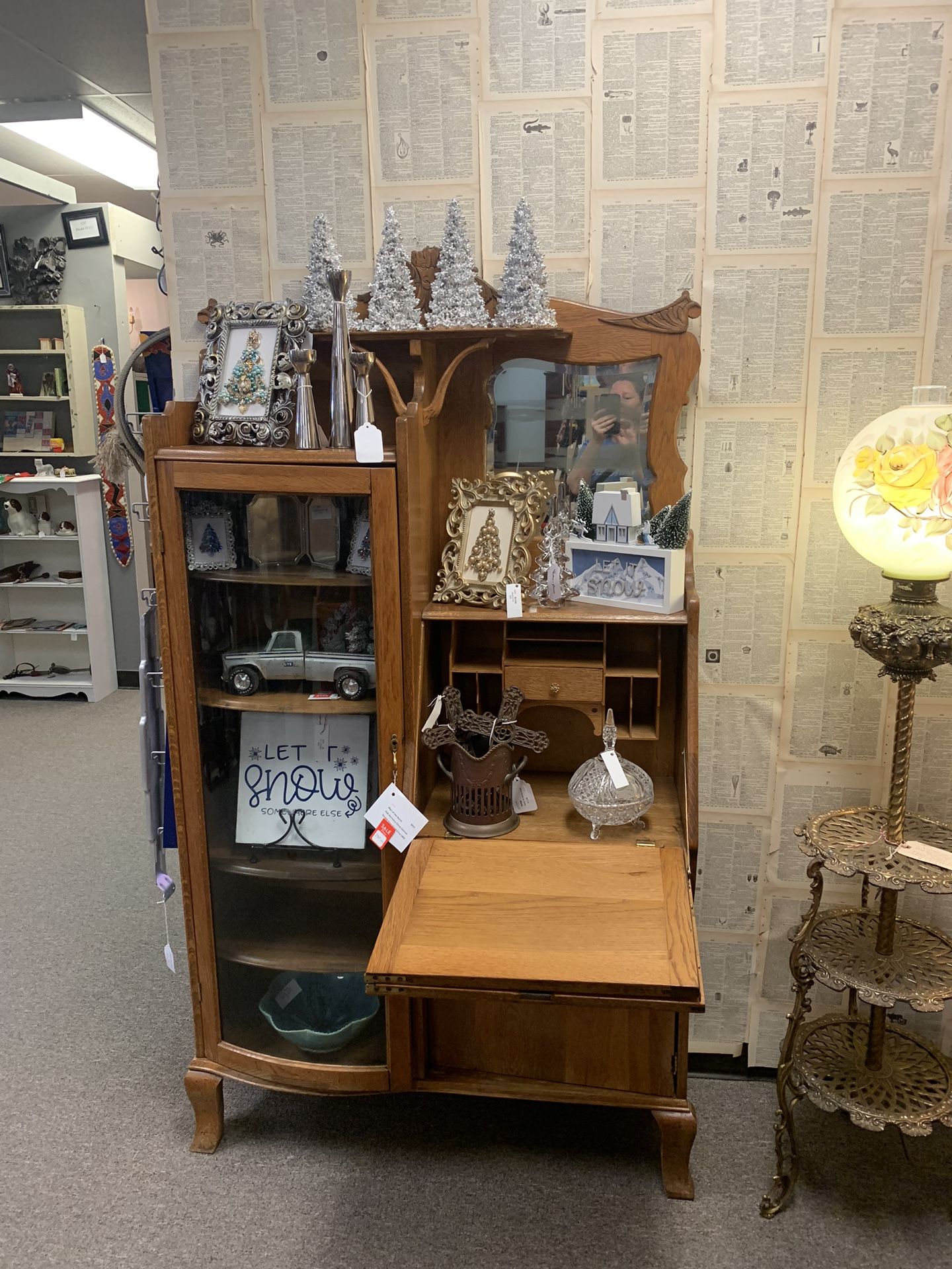 Man of the North - Oak Secretary, China Cabinet