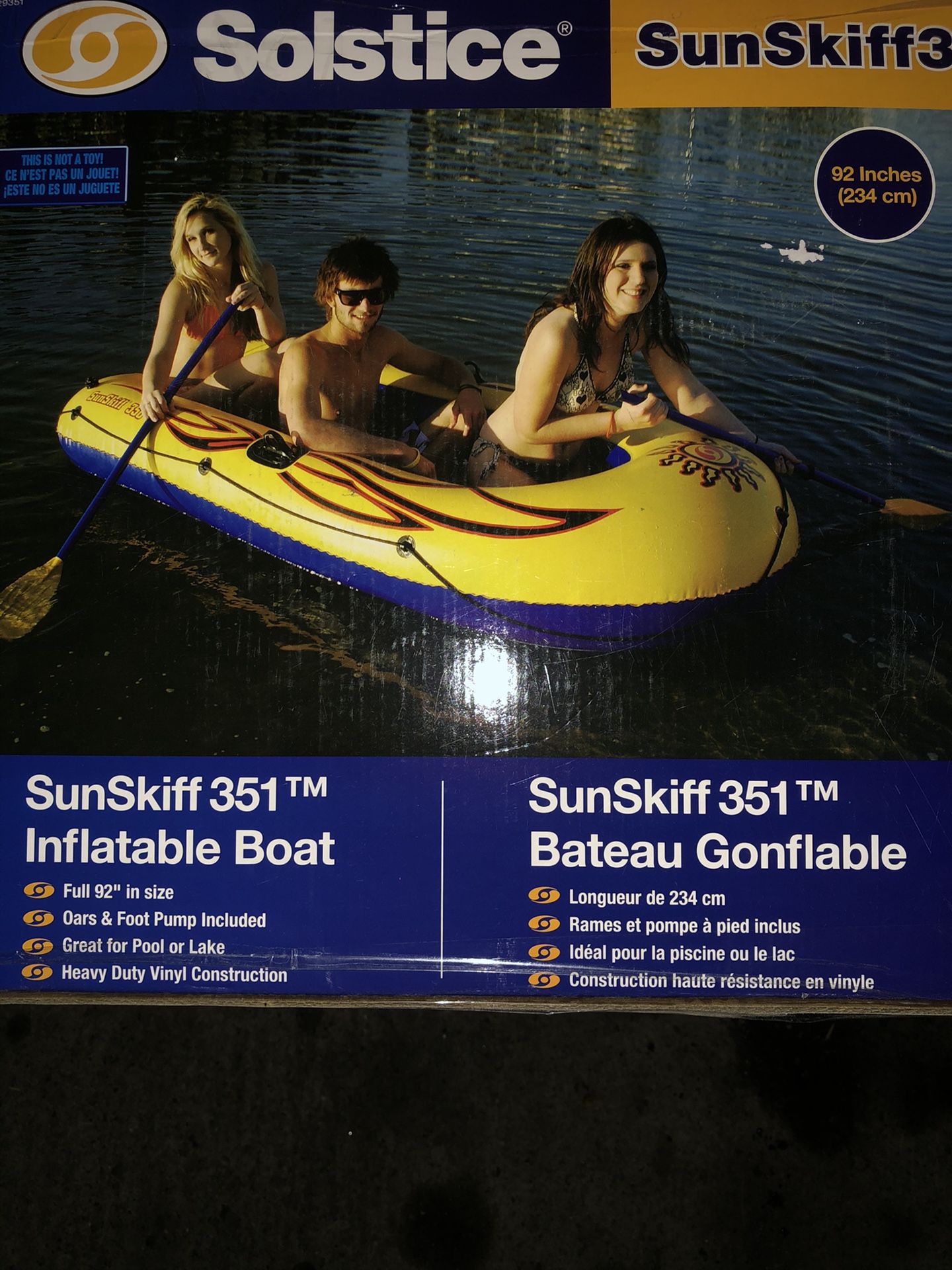 Inflatable boat for 3 passengers