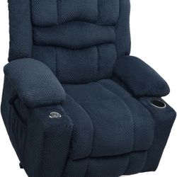 Power Lift Recliner Chair for Living Room Elderly with Massage Recliners Footrest Cup Holder Oversized Electric Heated Reclining Single Sofa Chairs St