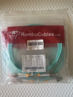 Rambo cables (Lot Of 5) Of OM3-LC-DX-3 Meter/10ft Fiber Optical Patch Cable New.