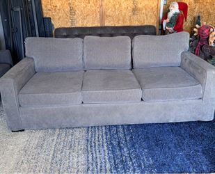 Gray Fabric Sofa (W85" D38" H18")
