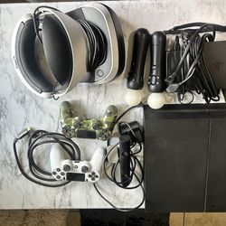 PS4 Console, VR Kit,  and 2 Controllers