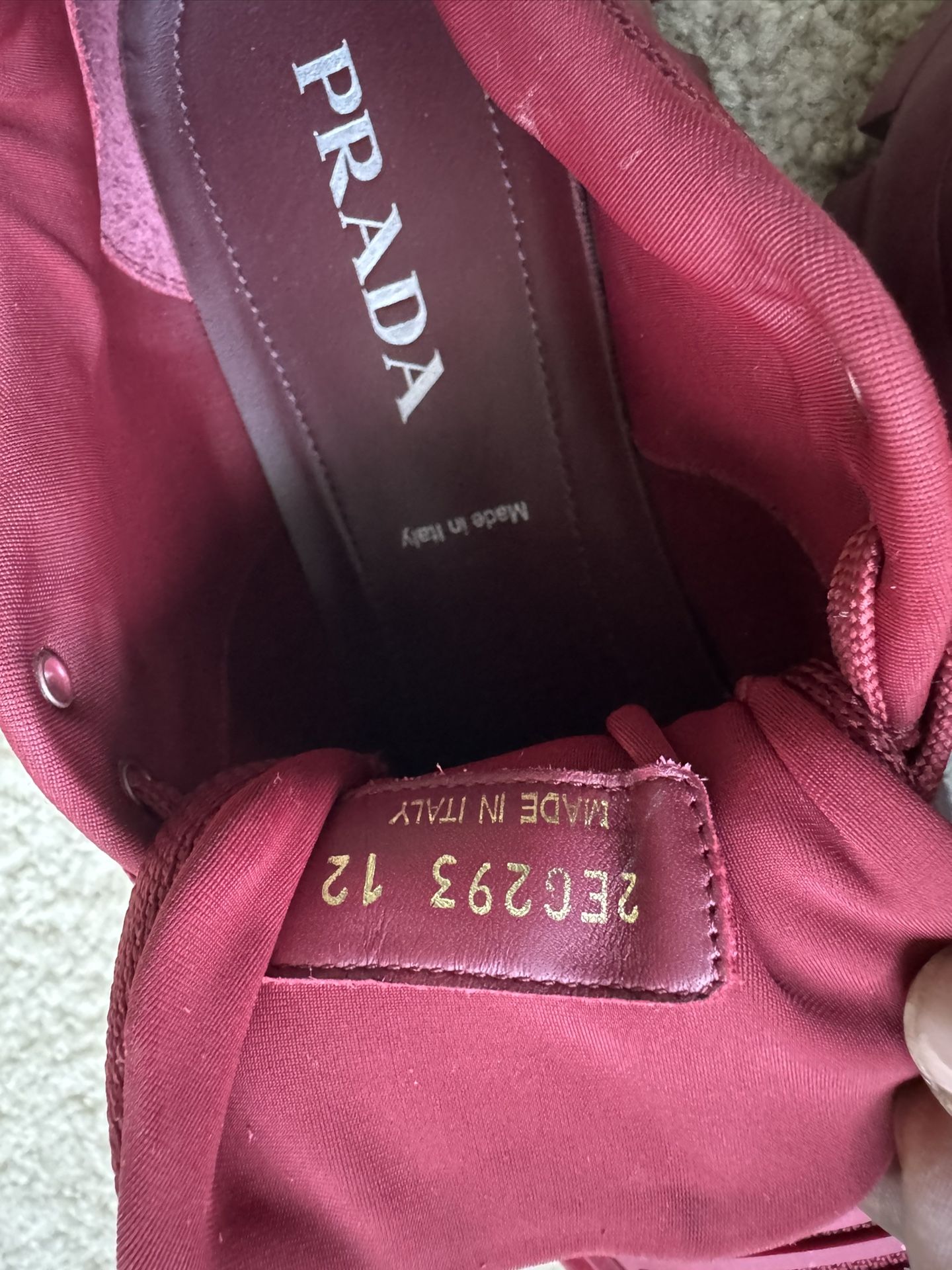 Prada Shoes Burgundy Size 12