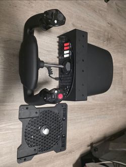 Honeycomb Alpha Flight Controls Yoke & Switch Panel - Flight Simulator Yoke w/ 180° Rotation, Steel Shaft Ignition Switch, Fully-Equipped Handles, Dua