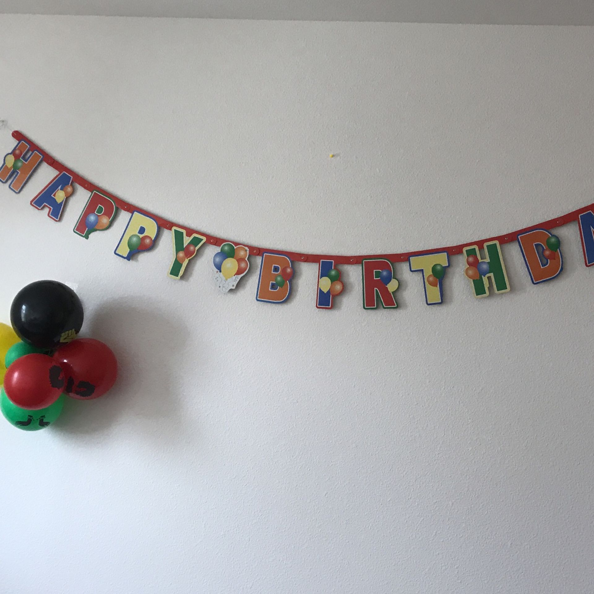 Birthday Banner & Balloons 