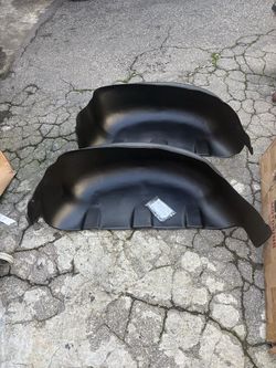 For 2017 to 2019 Ford F250 F350 Super Duty Pair Rear Wheel Well Guard Inner Fender Mud Flaps