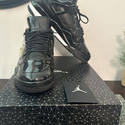 Size 13- Air Jordan 4 Retro 11Lab4 - Black Patent Leather!
