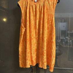 Orange Sleeveless Top