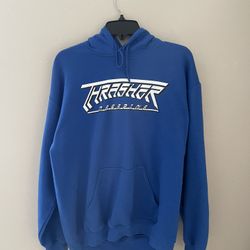 Blue Thrasher Future Logo Hoodie