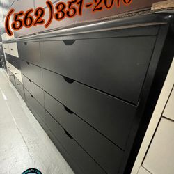 Black Katy Eight Drawer Dresser Chest Comoda Nueva Bonita 