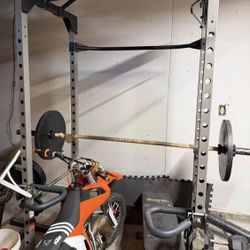 Rack, Weight Bar, Bench 3- 5 Lb, 2 Of Each 10,25,35,45 Weights