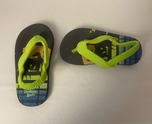 Brand new Baby Boy palm tree flip flops size 5/6