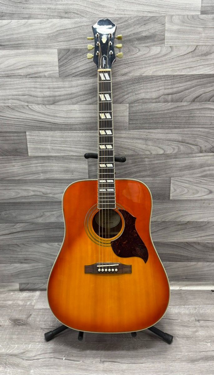 Epiphone Hummingbird Pro FC Acoustic-Electric Guitar-Orange Sunburst - 6 String (A1D021847)