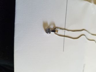 March birthstone solitaire pendant necklace