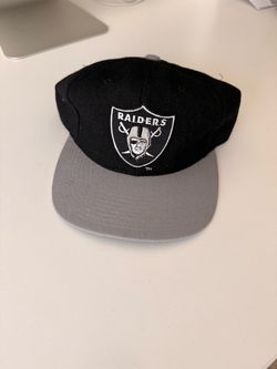 Vintage 90s Oakland Raiders Starter Fitted Hat Black Gray NFL