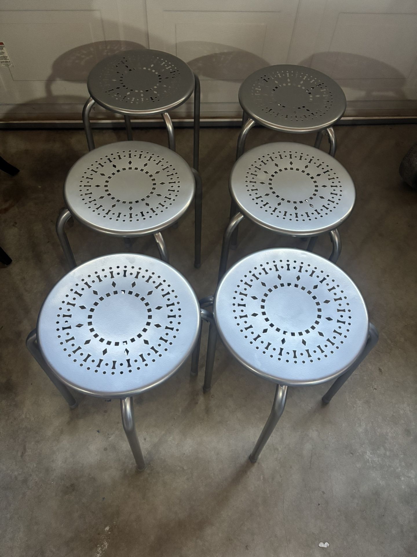 Giantex Stackable Stools Set of 6, No Assembly 17.5" Height