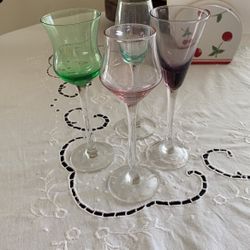 Small Decorative Wine Glasses.