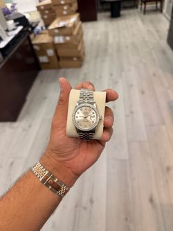 Rolex Datejust 16014 Silver Diamond Dial and Bezel Stainless Steel Jubilee Band