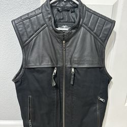 Harley leather riding vest