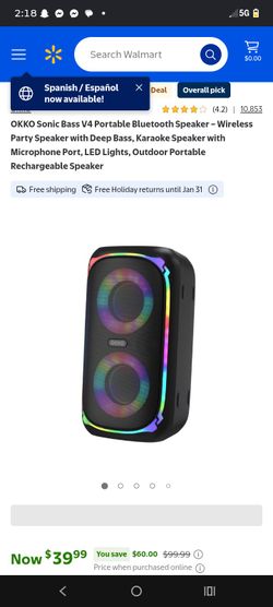 Ossa 10 watt BLUETOOTH wireless  BASS SPEAKER W MICROPHONE