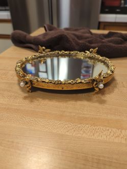 Vintage vanity mirror tray