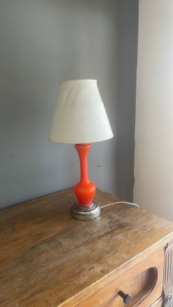 1960’s ORANGE GLASS LAMP