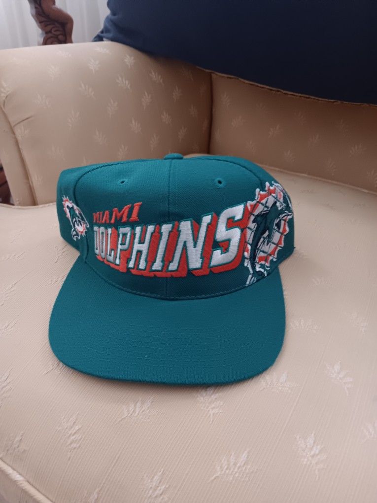 Vintage 90s Miami Dolphins Sports Specialties Grid Hat New