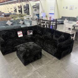 New Black Sectional 