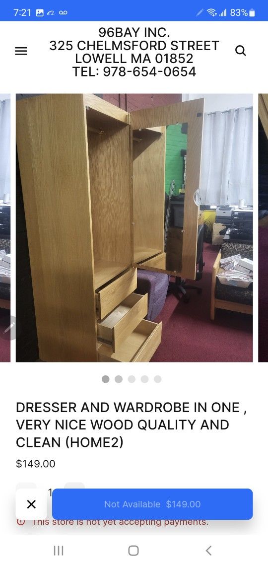 DRESSER AND WARDROBE IN ONE , VERY NICE WOOD QUALITY AND CLEAN (HOME2)