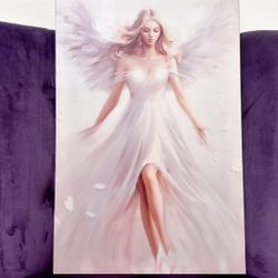 Angel Wall Art Canvas - Like New 💫Set Of four In Total See Listings. 